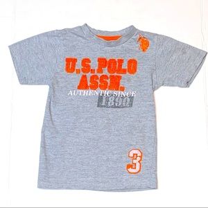 4/$20 Boys Grey/Orange Polo T-Shirt Size 4T EUC